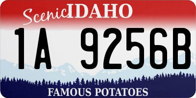 ID license plate 1A9256B