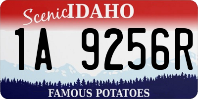 ID license plate 1A9256R