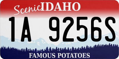 ID license plate 1A9256S