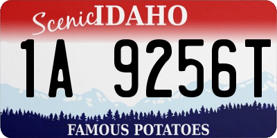 ID license plate 1A9256T