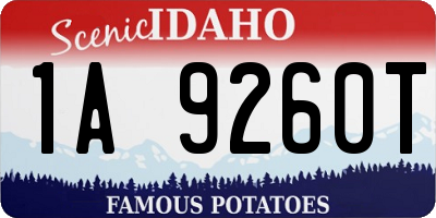 ID license plate 1A9260T