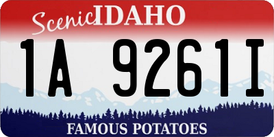 ID license plate 1A9261I