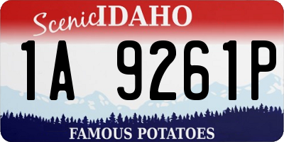 ID license plate 1A9261P