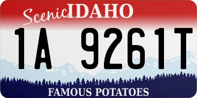 ID license plate 1A9261T