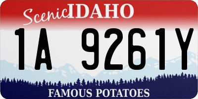 ID license plate 1A9261Y