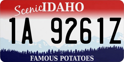 ID license plate 1A9261Z