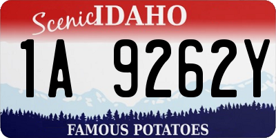 ID license plate 1A9262Y
