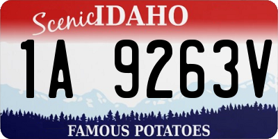 ID license plate 1A9263V