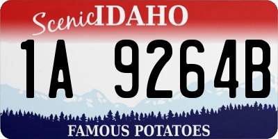 ID license plate 1A9264B