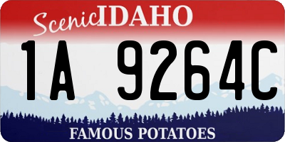 ID license plate 1A9264C
