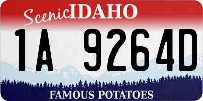 ID license plate 1A9264D