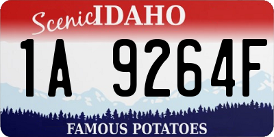 ID license plate 1A9264F