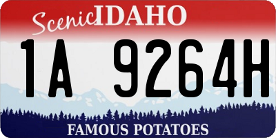 ID license plate 1A9264H