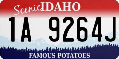 ID license plate 1A9264J