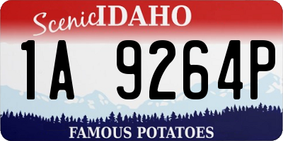 ID license plate 1A9264P