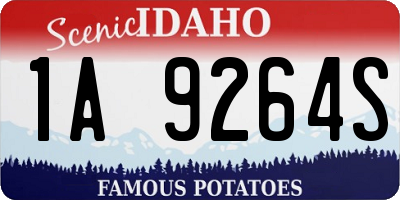 ID license plate 1A9264S