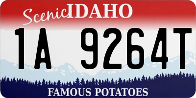 ID license plate 1A9264T