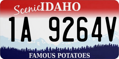 ID license plate 1A9264V