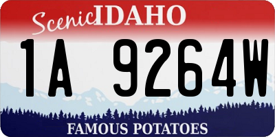 ID license plate 1A9264W