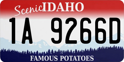 ID license plate 1A9266D