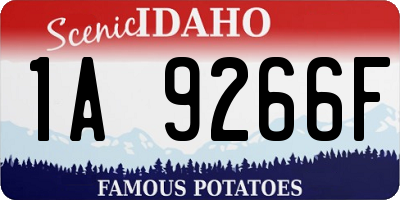 ID license plate 1A9266F