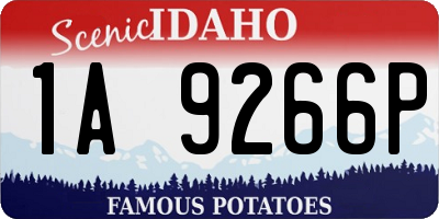 ID license plate 1A9266P
