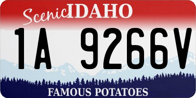ID license plate 1A9266V