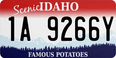 ID license plate 1A9266Y