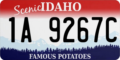 ID license plate 1A9267C