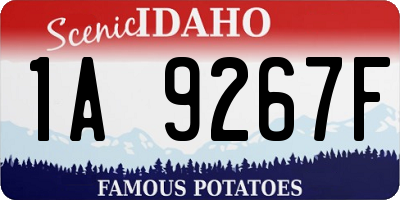 ID license plate 1A9267F