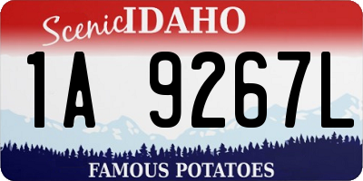 ID license plate 1A9267L
