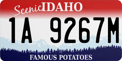 ID license plate 1A9267M