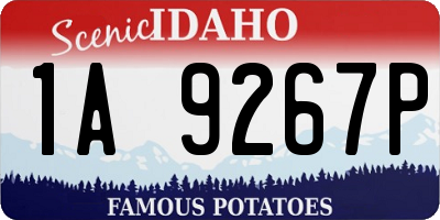 ID license plate 1A9267P