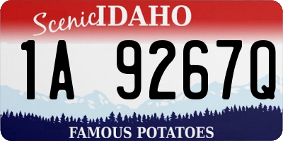 ID license plate 1A9267Q