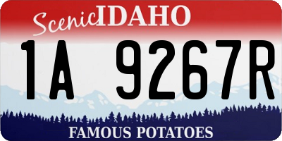 ID license plate 1A9267R