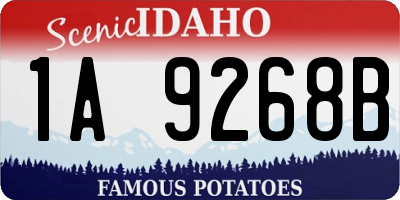 ID license plate 1A9268B