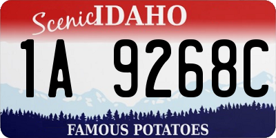 ID license plate 1A9268C