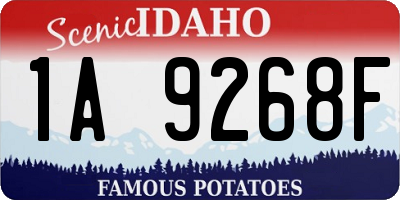 ID license plate 1A9268F