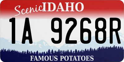 ID license plate 1A9268R
