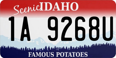 ID license plate 1A9268U