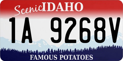 ID license plate 1A9268V