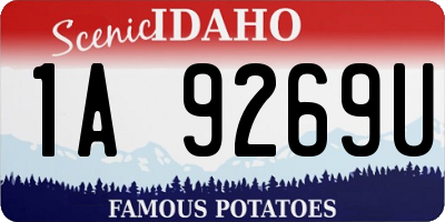 ID license plate 1A9269U