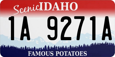 ID license plate 1A9271A