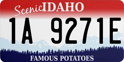 ID license plate 1A9271E