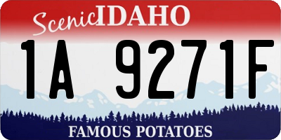 ID license plate 1A9271F