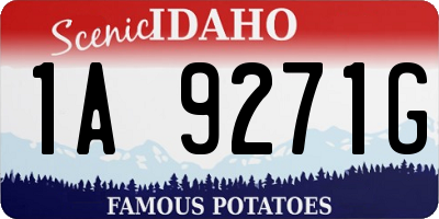 ID license plate 1A9271G