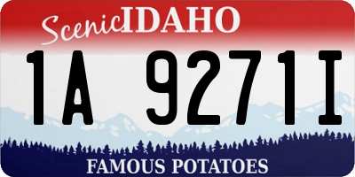 ID license plate 1A9271I