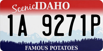 ID license plate 1A9271P