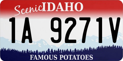 ID license plate 1A9271V