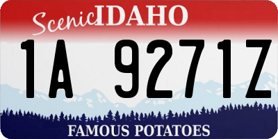 ID license plate 1A9271Z